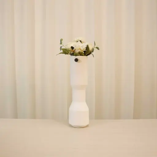 [HODE41] 360 HOME MINIMALIST VASES 11*11*34 WHITE