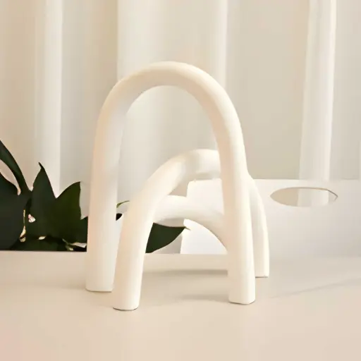 [HODE50] 360 HOME MODERN ARCH SCULPTURES 22*15*25cm WHITE