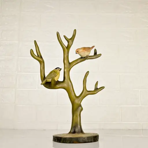 [HODE83] 360 HOME DECORATIVE BRANCHES WITH BIRDS 21.5*11.5*33cm BROWN