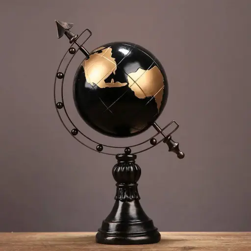 [HODE84] 360 HOME DECORATIVE TEREESTRIAL GLOBE 21*17*40cm BLACK