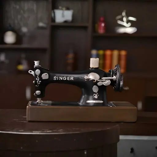 [HODE91] 360 HOME MINIATURE DECORATIVE VINTAGE SEWING MACHINE 22.8*8.9*16.9cm BLACK