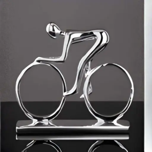 [HODE93] 360 HOME ATHLETIC FIGURES SCUPLTURES 22.5*5*18.5cm SILVER