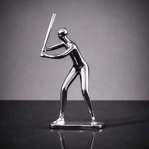 [HODE95] 362 HOME ATHLETIC FIGURES SCUPLTURES 13*6.5*25cm SILVER