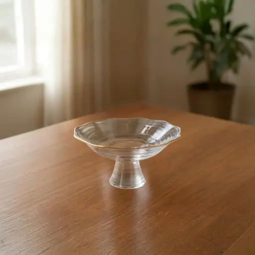 [GLPLA11] 360 HOME GLASS PLACEMAT 3 TIER ELECTROPLATE EDGE 10*22.5