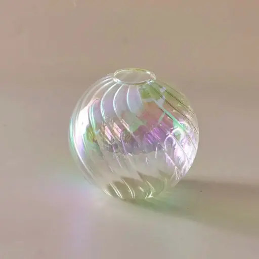[VASE42-30] 360 HOME VASE GLASS 9*8CM CLEAR SPHERE MEDIUM