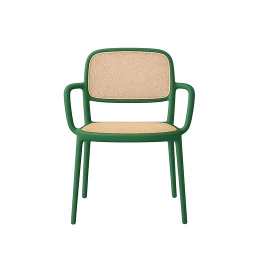 [OCHA-5] 360 HOME CHAIR POLYPROPILENE FRAME+RATAN BACKREST+SEAT GREEN