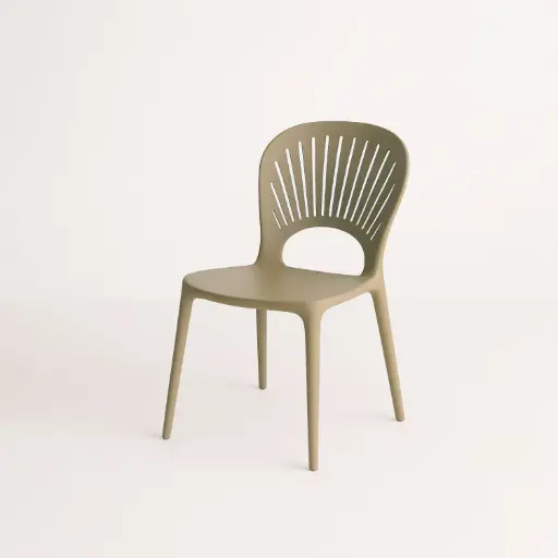 [OCHA-16] 360 HOME CHAIR  DINING STACKABLE SECTOR BACK POLYPROPILENE GREY