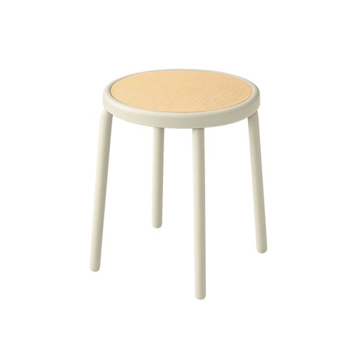 [OCHA-30] 360 HOME STOOL RATTAN STACKABLE PLASTIC BACKLESS ROUND DESIGN WITH 4 LEGS WHITE