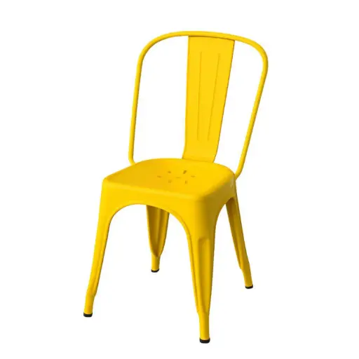 [OCHA-49] 360 HOME CHAIR HEAVY-DUTY IRON SLAT BACK  YELLOW