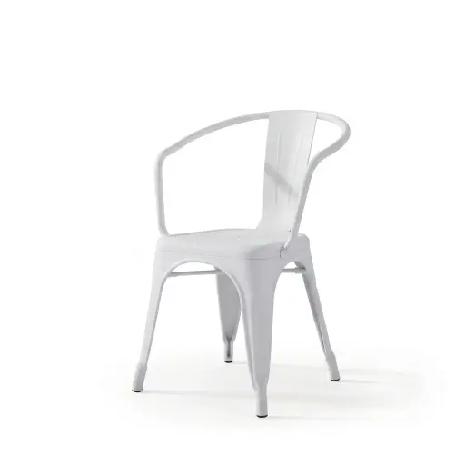 [OCHA-51] 360 HOME CHAIR TOLIX  HIGH CURVED BACK MODEL A WHITE