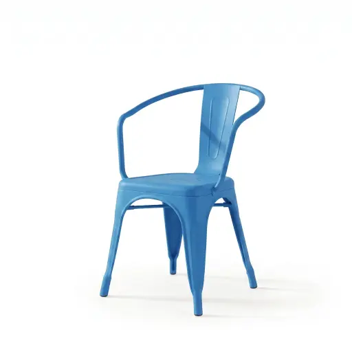 [OCHA-52] 360 HOME CHAIR TOLIX  HIGH CURVED BACK MODEL A BLUE