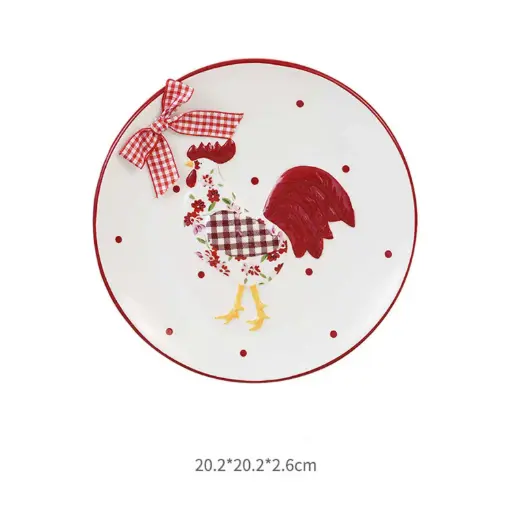 [EASC3] 360 HOME EASTER PLATE, MEDIUM WHITE 20.2*20.2*2.6cm
