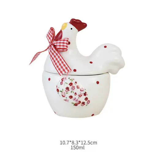 [EASC9] 360 HOME EASTER  SUGAR BOWL 2/S WHITE 10.7*8.3*12.5cm