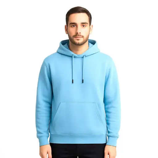 [EGMHB- BL ] 360 COTTON, MEN HOODY, 100% EGYPTIAN COTTON BLOSH MEN HOODIES BLUE