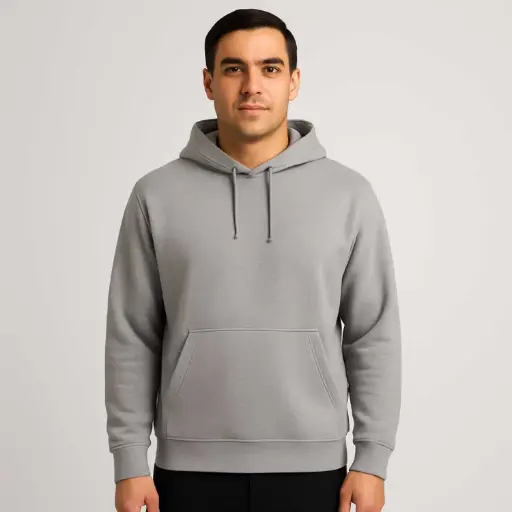 [EGMHB- GR] 360 COTTON,MEN HOODY, 100% EGYPTIAN COTTON BLOSH MEN HOODIES GREY