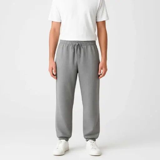 [EGMPM-S ] 360 COTTON,MEN'S PANTS, 100% EGYPTIAN COTTON MELTON MEN PANT SILVER