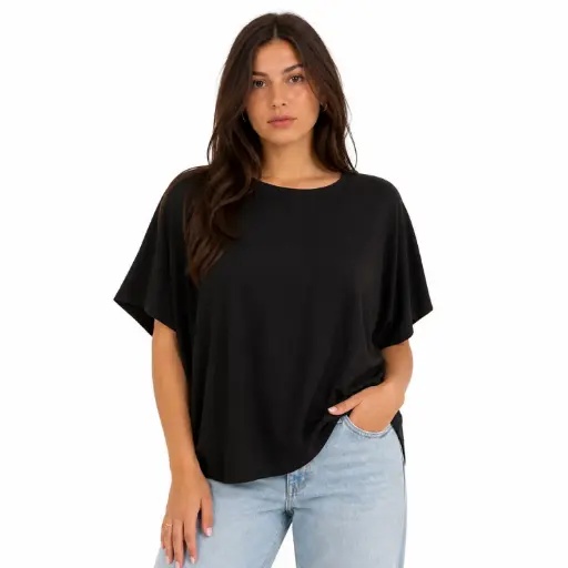 [1511TSLMB28] 360 COTTON SHIRT MID-SLEEVE BLACK 