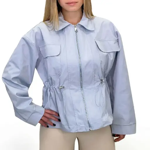 [L23M023134] 360 COTTON JACKET WATERPROOF SKY BLU 