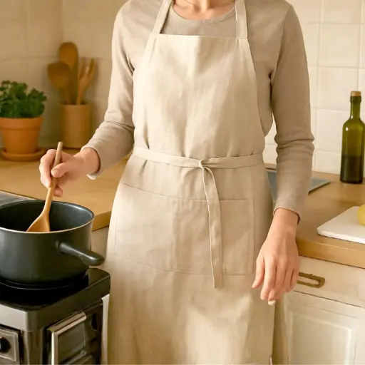 [IND-APR] 360 HOME, KITCHEN APRON, 100% COTTON 60X80CM INDIAN