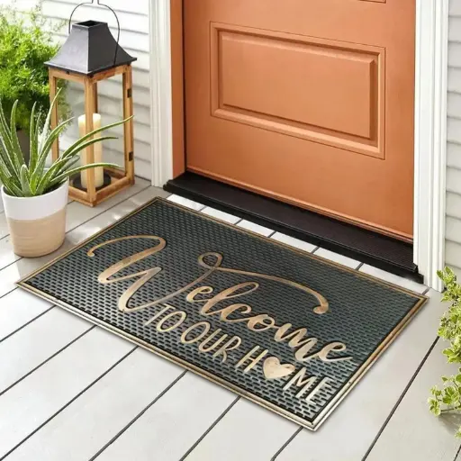 [IFMAT-6] 360 HOME FLOOR MAT WELCOME SCRIPT TYPOGRAPHY Entry INDIAN