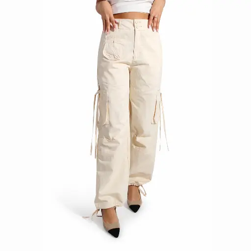 [802913] 360 COTTON MILITARY PANT STRAIGHT CUT BEIGE L