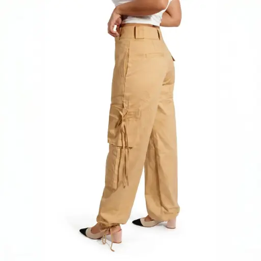[802915] 360 COTTON MILITARY PANT STRAIGHT CUT CAMEL M