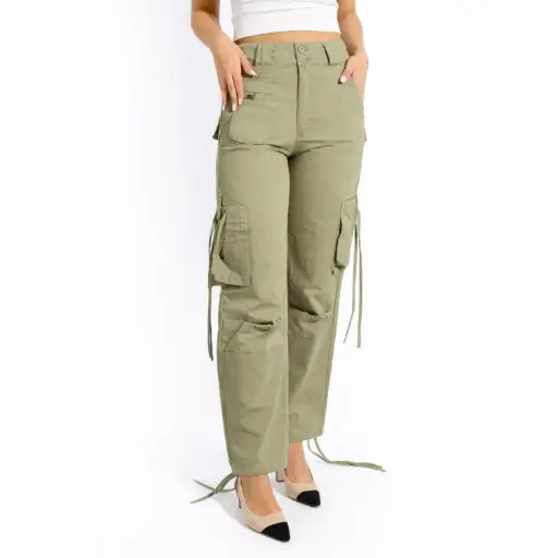 [802917] 360 COTTON MILITARY PANT STRAIGHT CUT KAKI S 