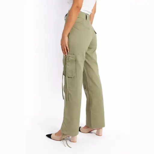 [802919] 360 COTTON MILITARY PANT STRAIGHT CUT KAKI L