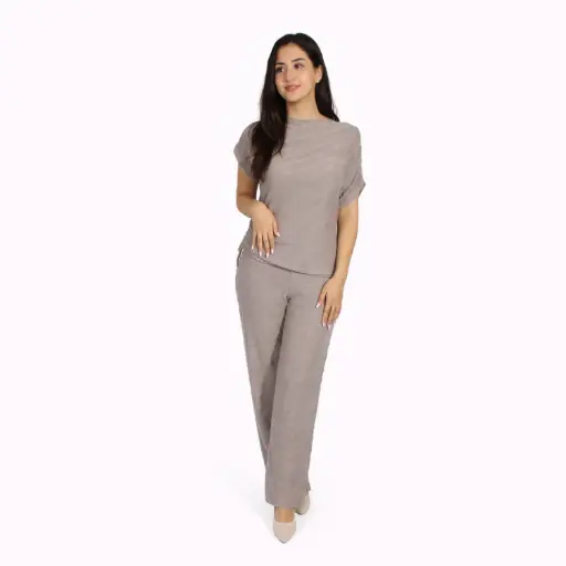 [M60268+M155271] 360 COTTON SET OF TSHIRT  AND PANT CRÈME  