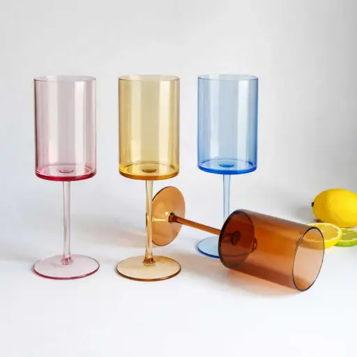 [ACLC-66] 360 HOME POLYCARBONATE STEMMED TUMBLER  MODERN WINE GOBLET 7.1*19.5 / 58*31*45