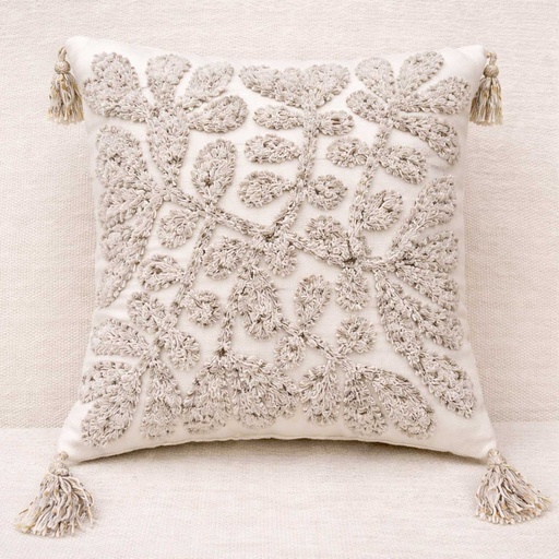 [PIBOH18] 360 HOME TUFTED CUSHION COVER 45*45CM BOHO STYLE ABSTRACT BOHO THROW PILLOW GREY & WHITE