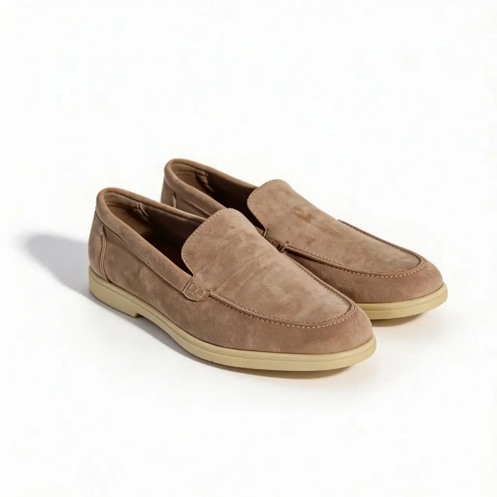 [2Y689-3135C]  360 COTTON LOAFER DAIM GREIGE 43