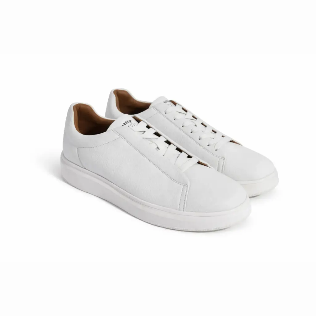 [Y258144C]  360 COTTON SNEAKERS LEATHER NO LACE WHITE 43