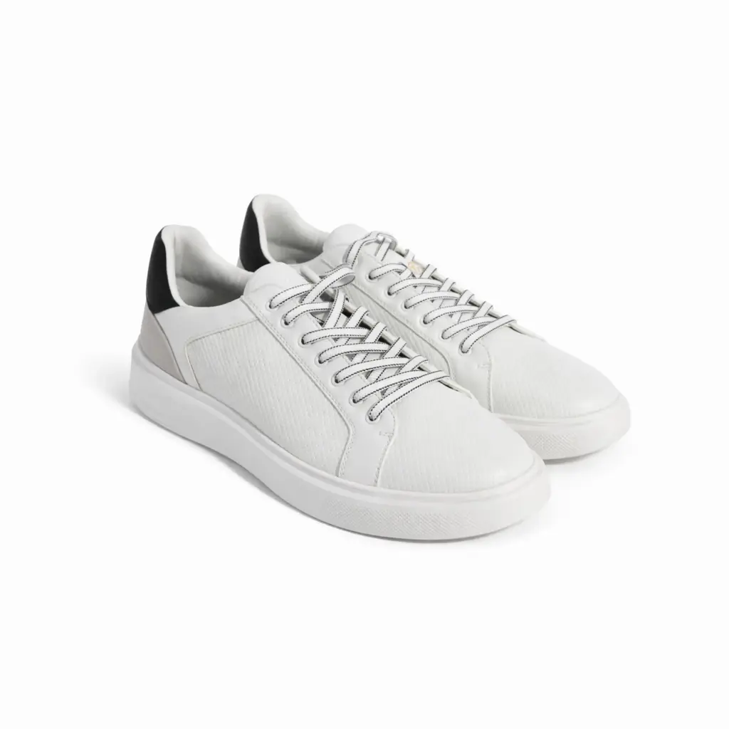 [Y299148C]  360 COTTON SNEAKER LEATHER WHITE 43