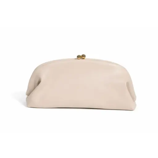 [250406] 360 COTTON WOMEN CLUTCH SOFT METALLIC ITALY 
