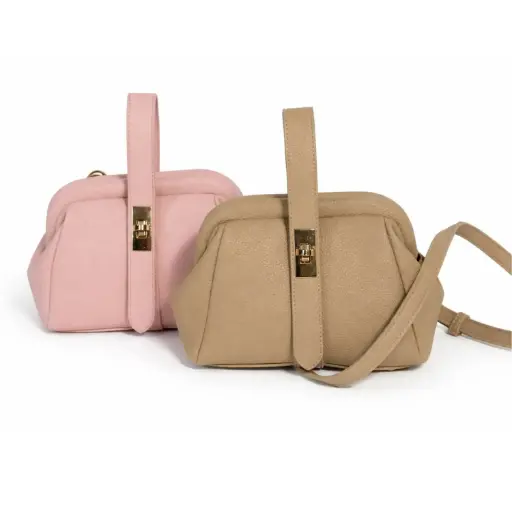 [H5361] 360 COTTON WOMEN SOFT TOP-HANDLE SHOULDER BAG TOP ZIPPER ITALY