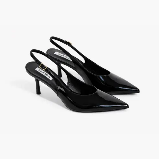 [28105D] 360 COTTON HEELS, 5CM,LAMINATED, BLACK 39