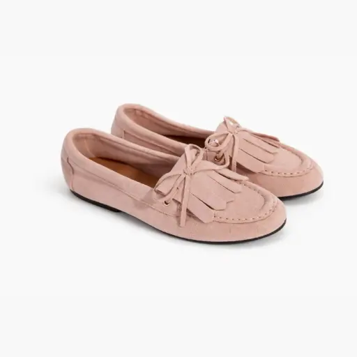 [284255D] 360 COTTON BALLET FLATS DAIM PINK 39