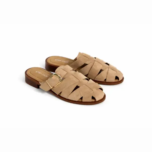 [HF-5194B] 360 COTTON ROUND FLAT DAIM BEIGE 37