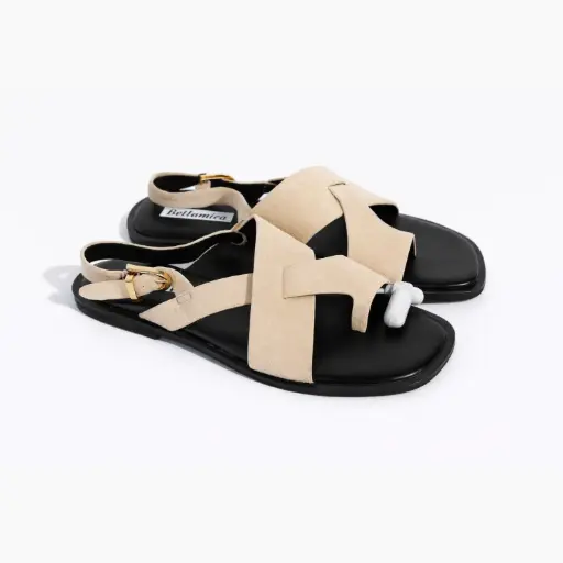 [E0548108C] 360 COTTON SANDALS DAIM BEIGE 38