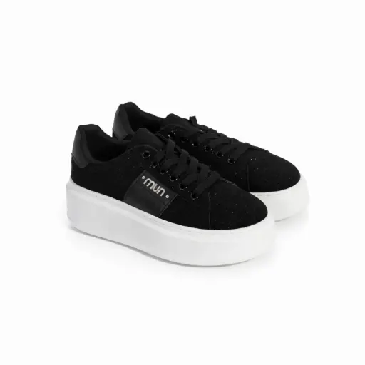 [A238159D] 360 COTTON SNEAKER WITH LACE BLACK 39