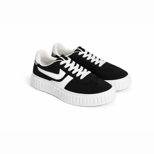 [A222161D] 360 COTTON SNEAKERS DAIM BLACK 39