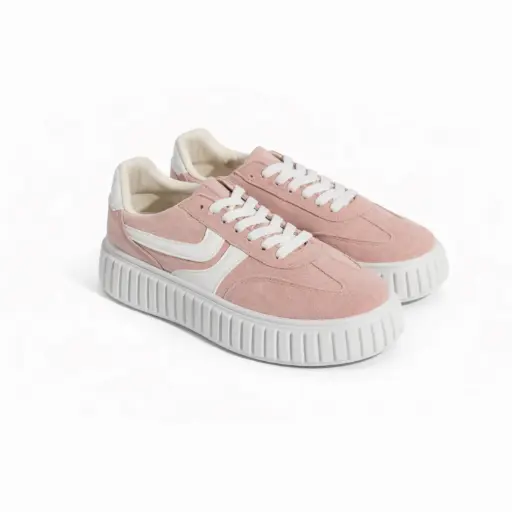 [A222163C] 360 COTTON SNEAKERS DAIM PINK 38