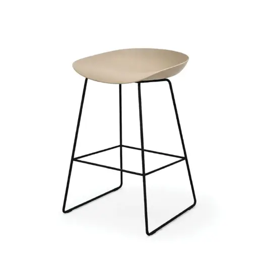 [PLCH3] 360 HOME CHAIR BUCKET STYLE METAL BASE&FOOTREST ACRYLIC SEAT 43*43*73 BEIGE