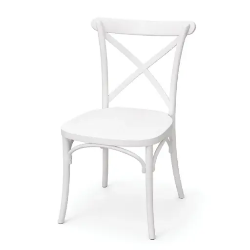 [PLCH4] 360 HOME CHAIR X-BACK POLYPROPILENE 54.6*48.8*90.5*46 WHITE