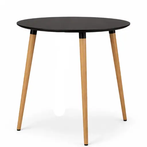 [PLTA12] 360 HOME SCANDINAVIAN-STYLE ROUND TABLE MDFΦ80*H75 BLACK
