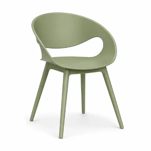 [PLCH12] 360 HOME NORDIC TEMU DINING CHAIR OPEN CURVED BACKREST 53*39*76 MATCHA