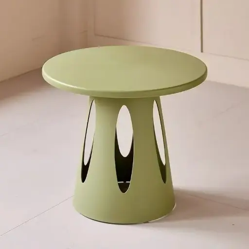 [PLTA38] 360 HOME MULTI-UTILITY SIDE ROUND TABLE CUT-OUT LEG SHAPE 55*55*49 GREEN