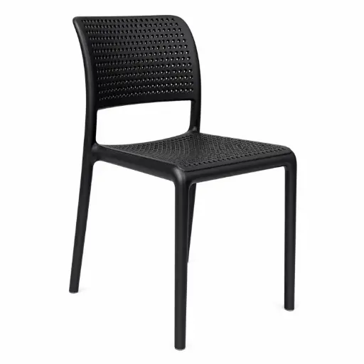 [PLCH16] 360 HOME STACKABLE DINING CHAIR POLYPROPILENE BLACK ARMLESS