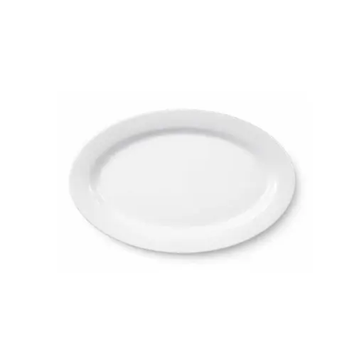 [MEL26-3] 360 HOME MELAMINE OVAL PLATE 14" WHITE